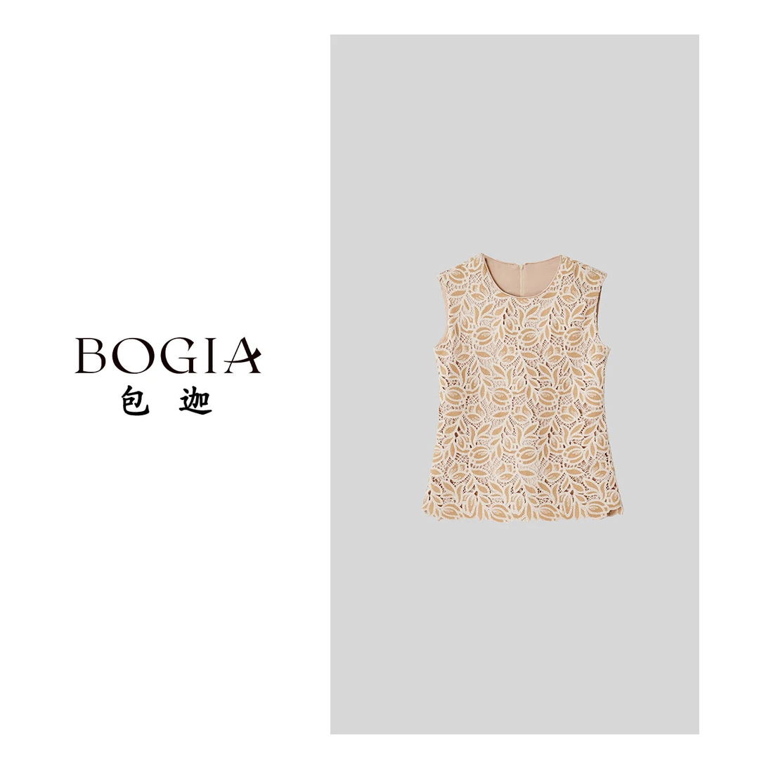 包迦重工刺绣无袖上衣YYS9219508