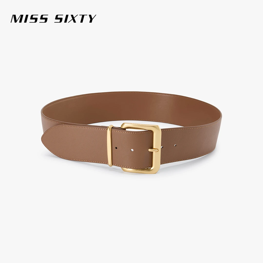 Miss Sixty2025春新款腰带女复古金属扣牛皮革真皮高级感流光风
