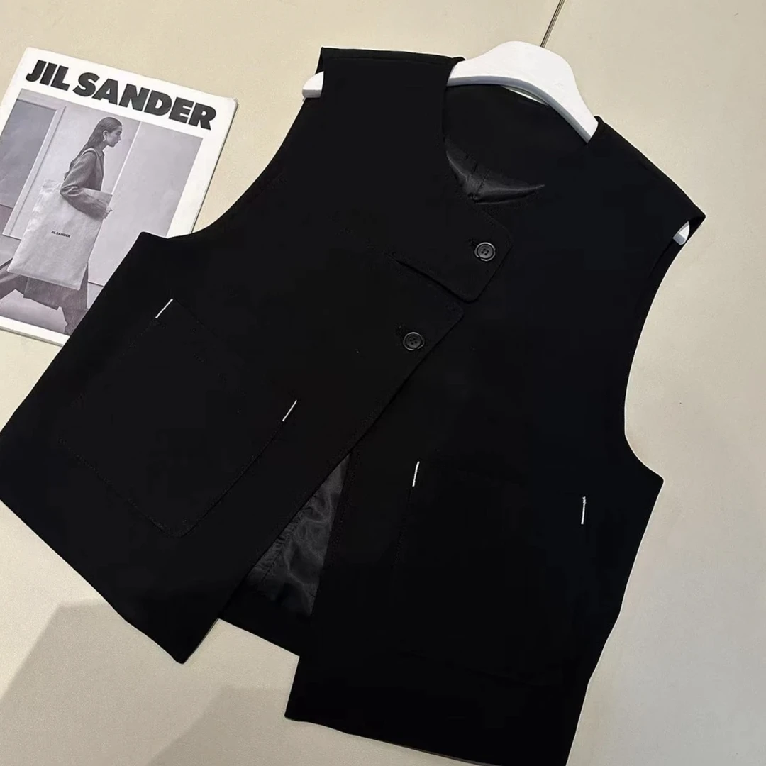 《优麦汇》Y5517春款设计感马甲休闲时尚气质显瘦女款