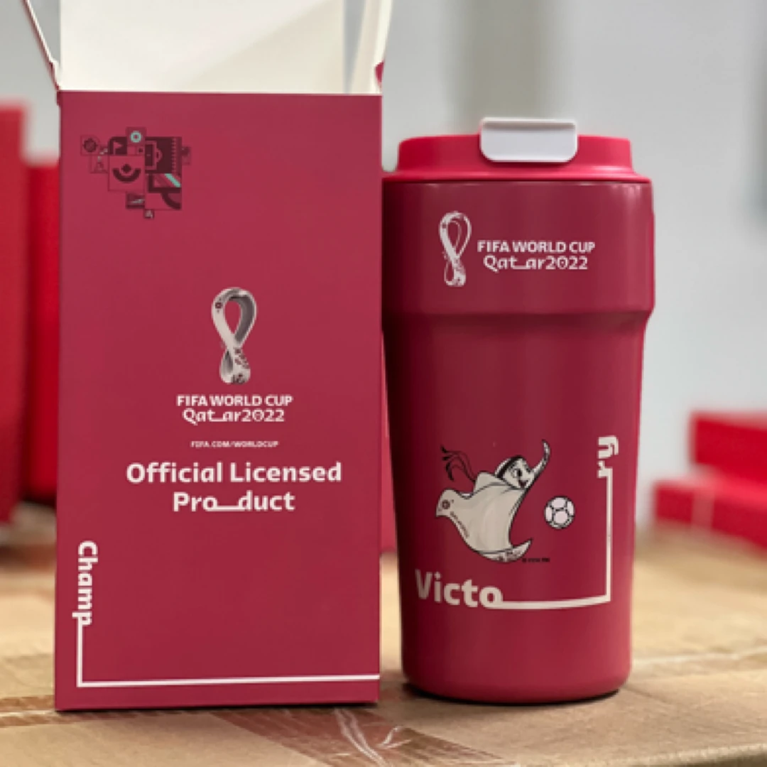 2022年卡塔尔世界杯吉祥物咖啡保温杯红色款-500ml/1个