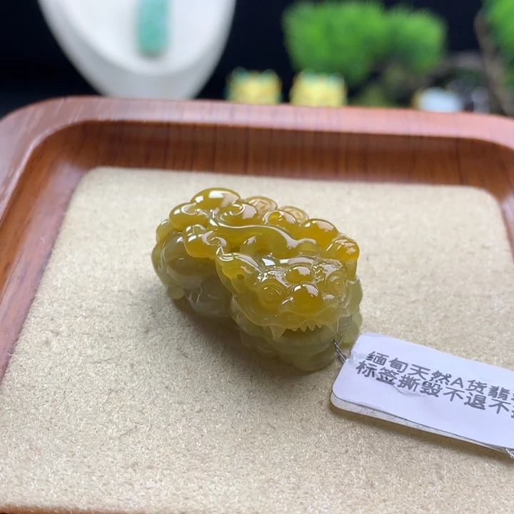 翡翠未镶嵌颈饰貔貅32