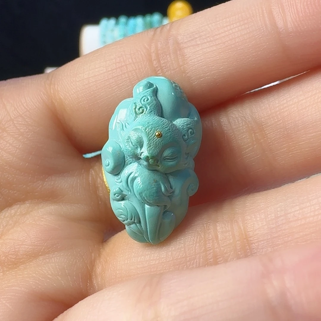 缘***汐绿松石未镶嵌吊坠(不含链)