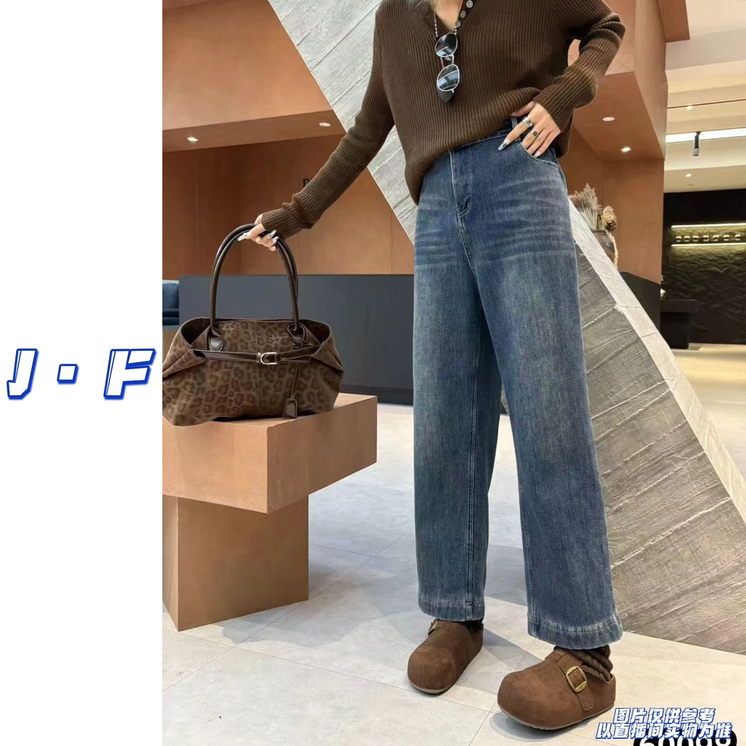 JF定制大码60098秋冬密密绒长款烟管裤