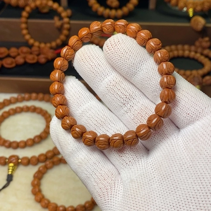 龙***车手串桃核秦岭龙纹桃核