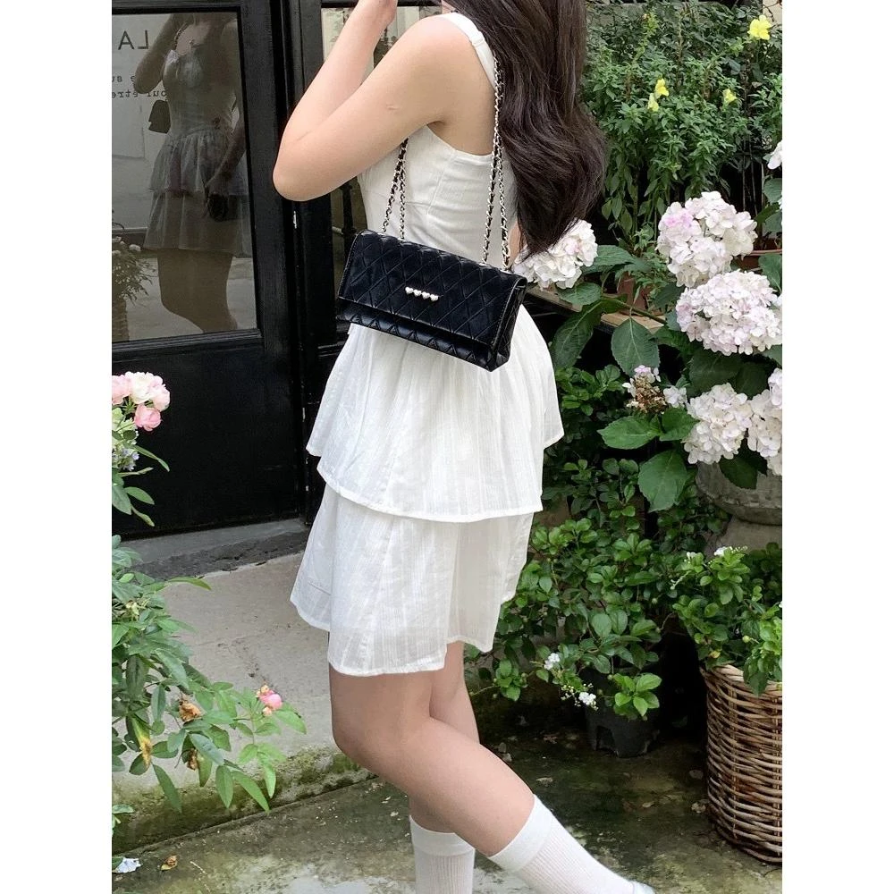 小香风包新款休闲高颜值高级时尚百搭2025腋下链条小方包斜挎包