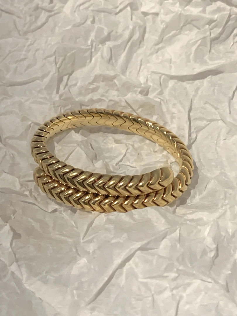 95新 BVLGARI/宝格丽 HIHI精选/宝格丽蛇骨二圈手镯/11999251