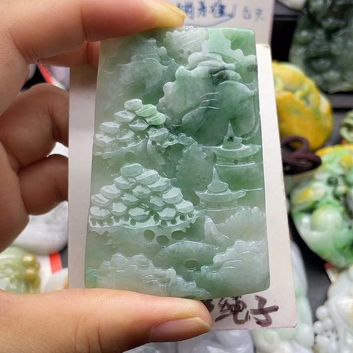 颈饰未镶嵌翡翠天然翡翠