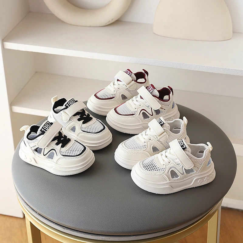 春夏单网透气轻薄防臭吸汗镂空网鞋鞋男童运动女童半凉鞋板鞋