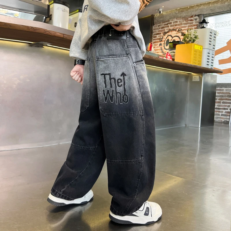 男童裤子春秋款2025新款儿童牛仔裤中大童秋季长裤男孩秋装休闲裤