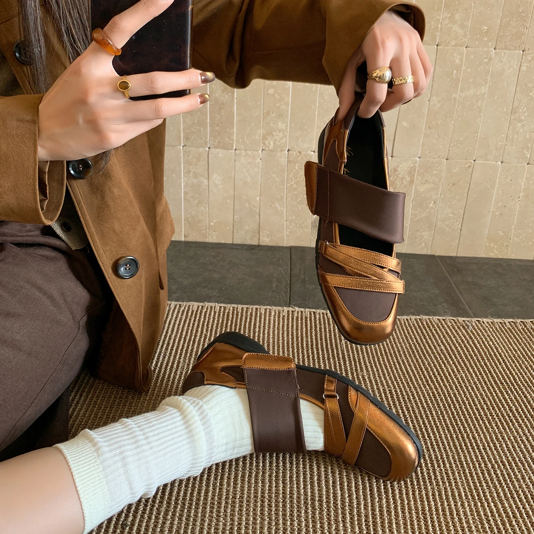 ins巨巨软！运动芭蕾鞋女早春新款法式小众玛丽珍鞋低跟平底单鞋