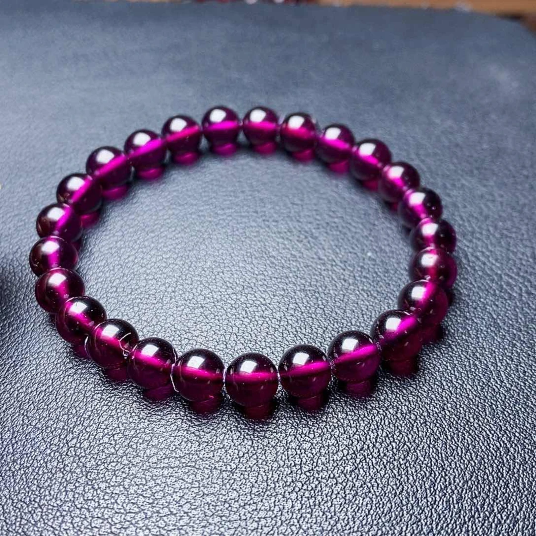 未镶嵌手链石榴石宝*7冷紫毕业级