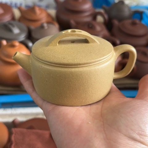 茶壶紫砂梨皮本绿150cc