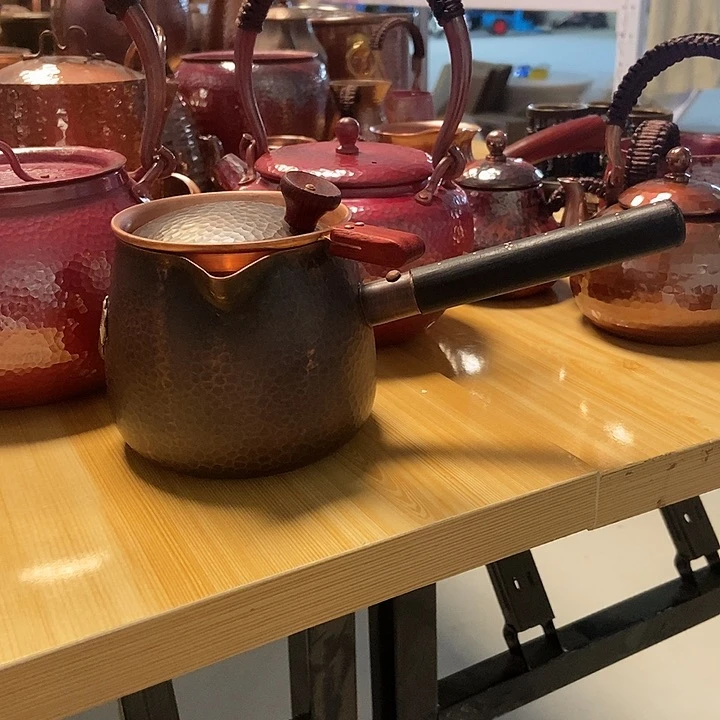 纯手工制作紫铜测吧壶
