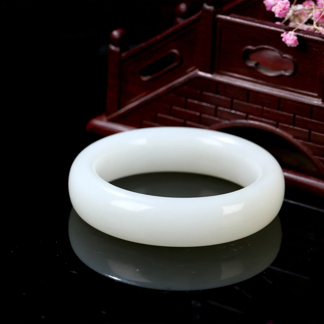 【麦子家族秋季特惠】天然和田玉手镯宽版简约玉镯子SZ174