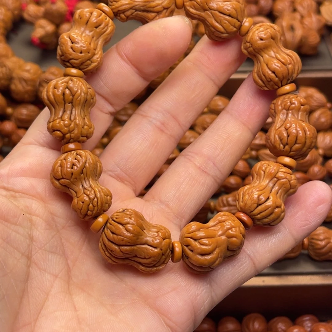 用***5手串桃核龙纹桃核35