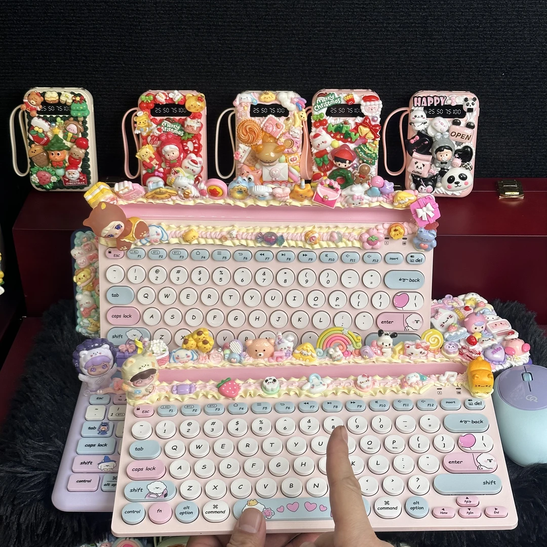 【比熊键盘】潮玩diy奶油胶装饰摆件
