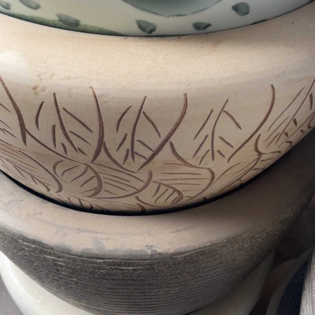 缸52@32叶子款景德镇陶瓷