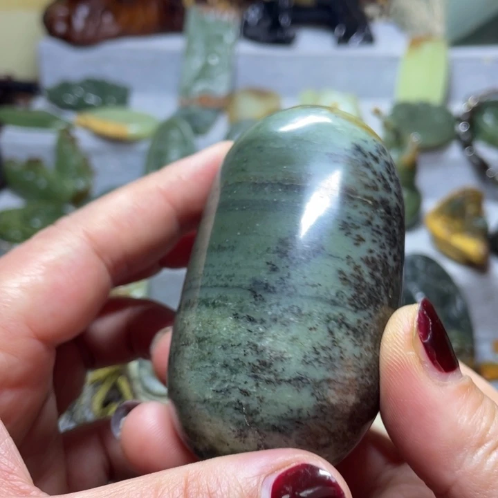 【闪购商品】岫岩河磨玉（透闪石质玉）手把未镶嵌