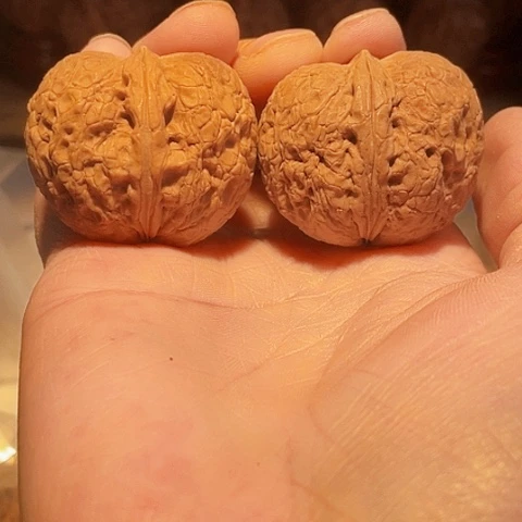 把件文玩核桃麒麟绣球38带彩