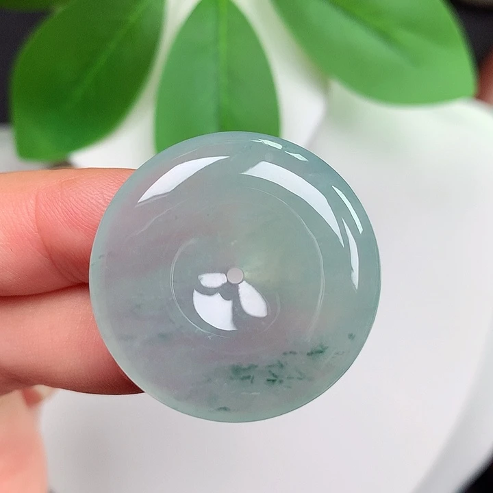 颈饰未镶嵌翡翠平安扣 29.5x5.3mm