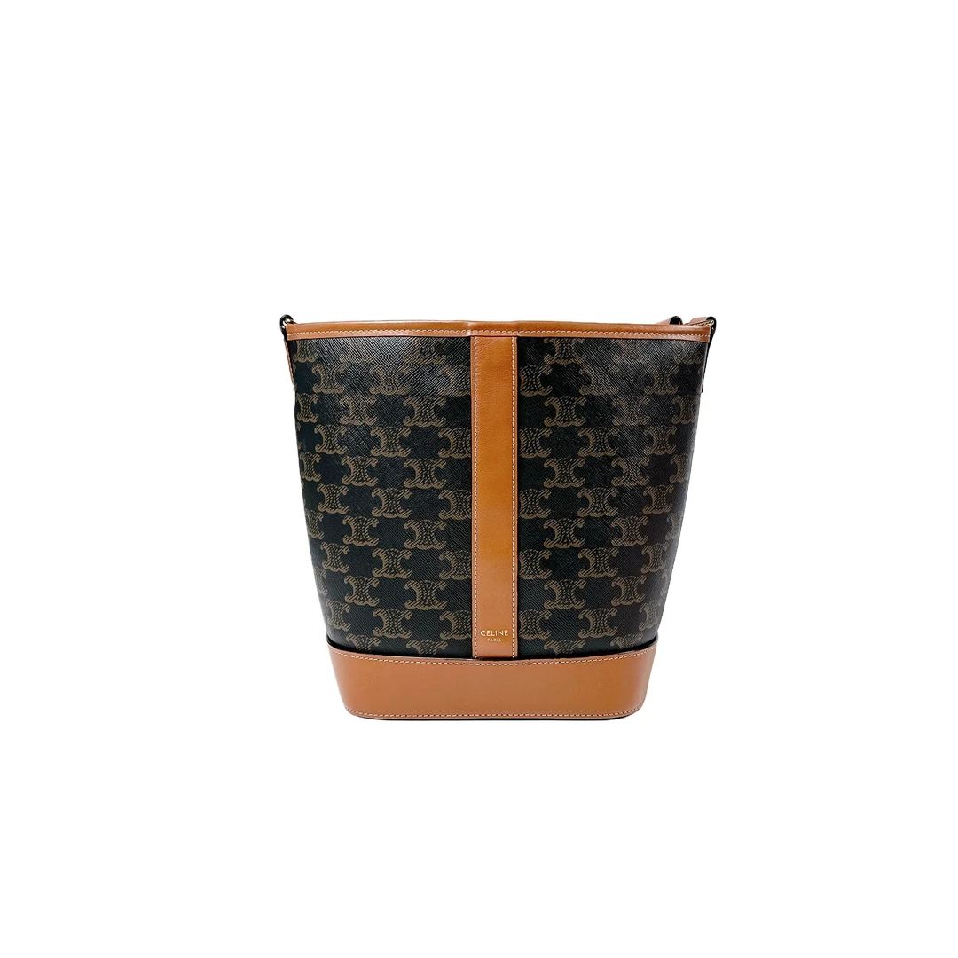 95新 Celine/思琳 安洁利严选水桶包/BK0164001 斜挎包