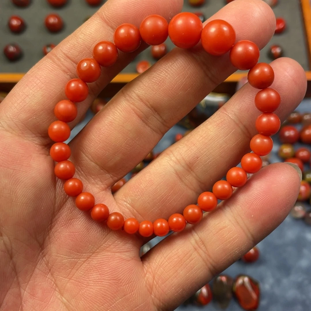 南红玛瑙合金手链