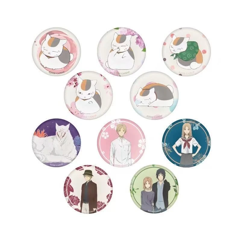 【夏目友人帐】官谷正版猫咪贵志圆吧唧马口铁玩具盲盒（直播代拆）