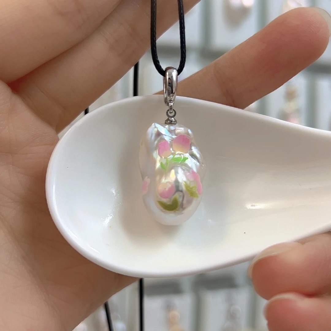 淡水珍珠颈饰银S925镶嵌