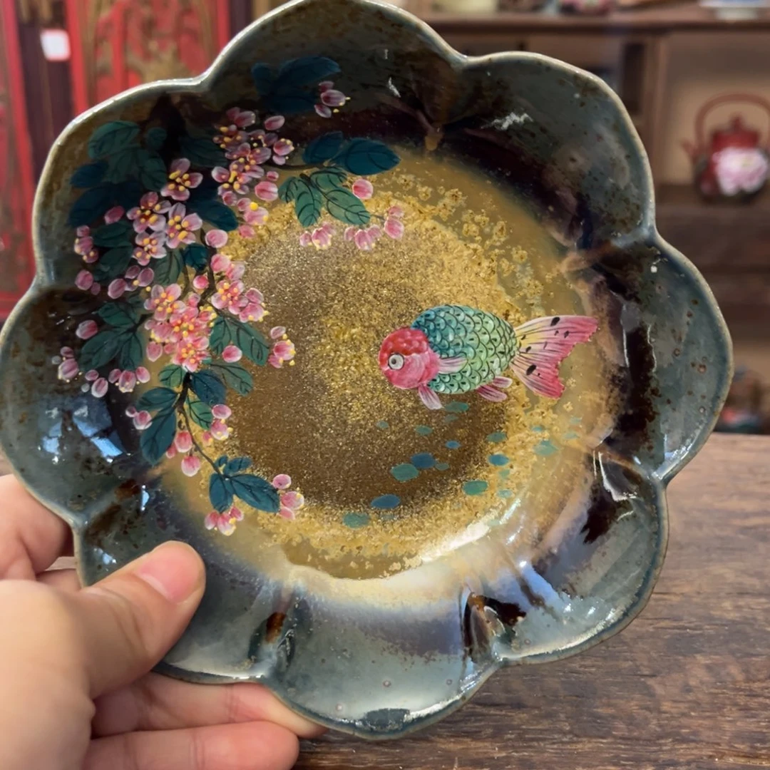 柴烧手工手绘陶瓷