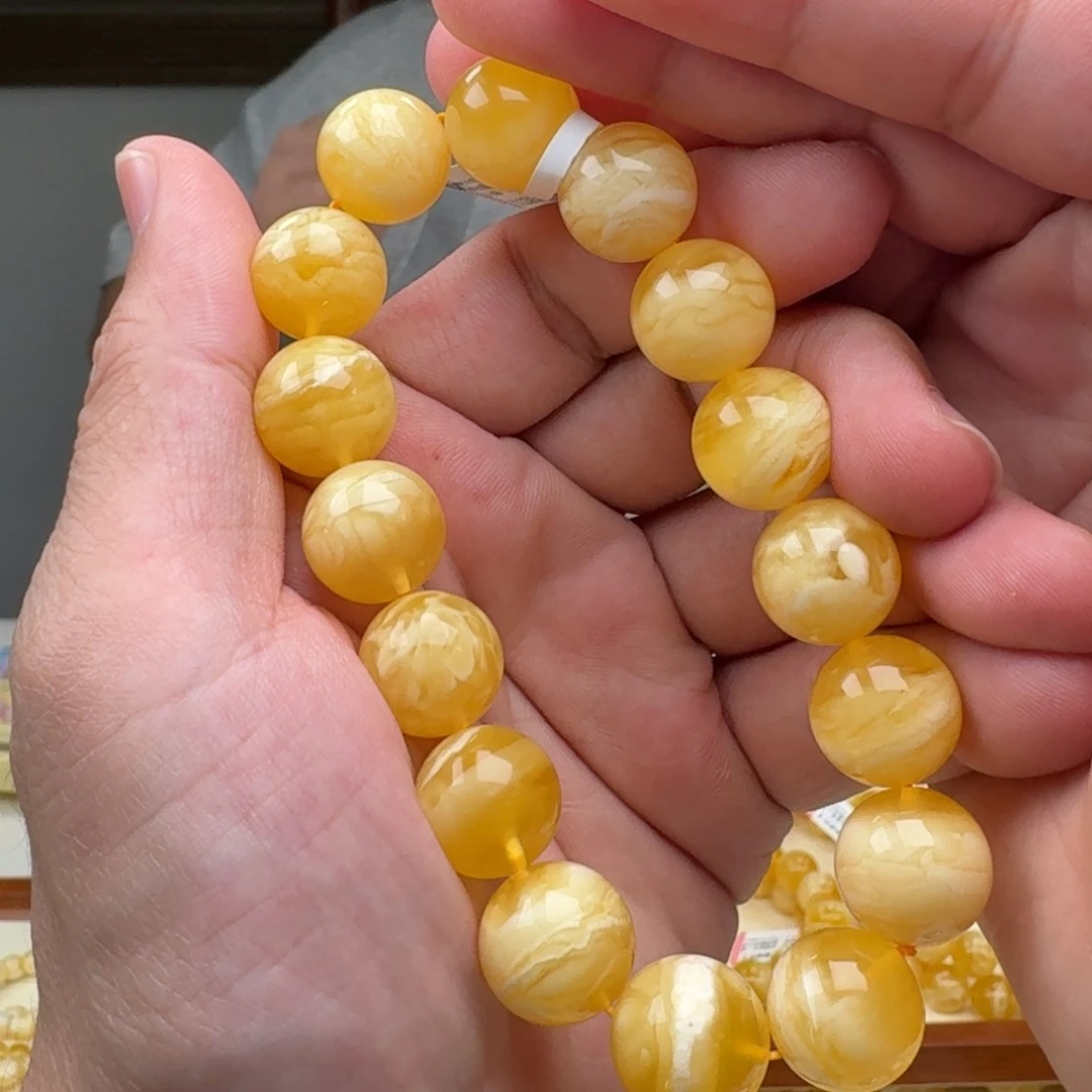 琥珀未镶嵌手链蜜蜡手串