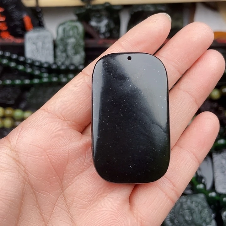 蛇纹石玉未镶嵌手链泰山玉无事牌