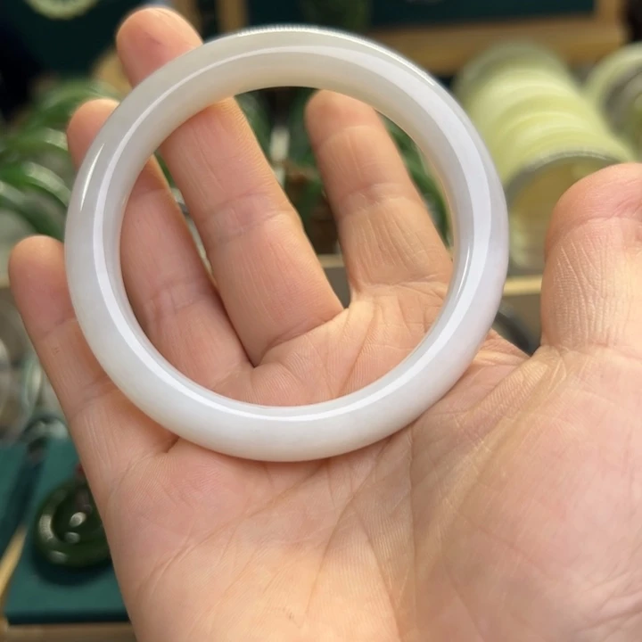 和田玉手镯未镶嵌58.3圈围0034