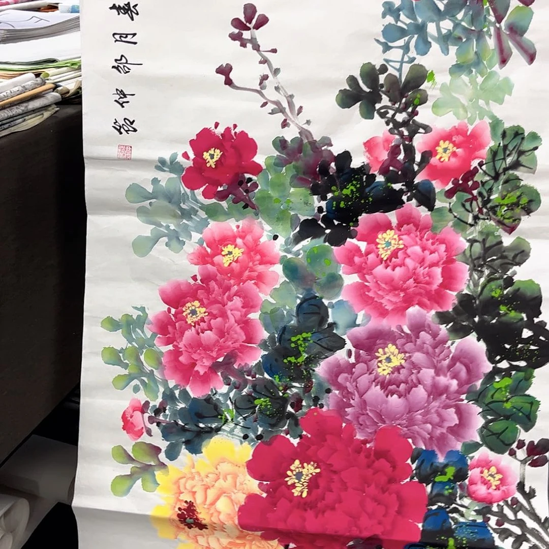 国画国画老师手绘作品