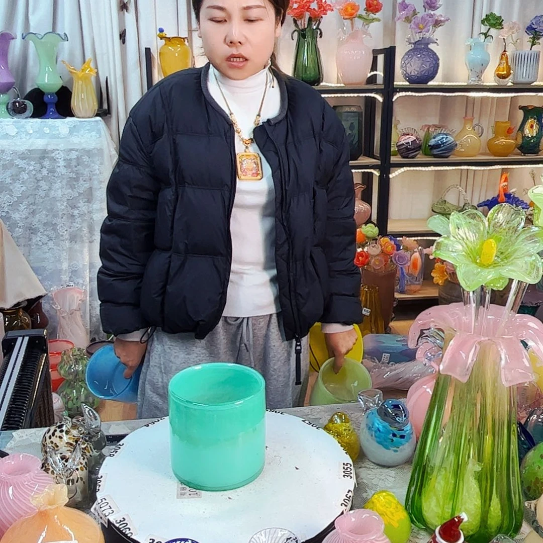 琉璃花瓶家悦摆件