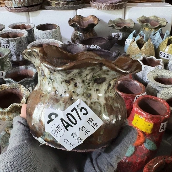 内口6高8粗陶手工