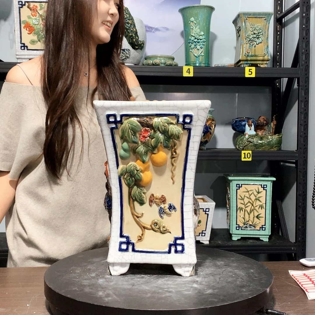 护***者高温烧制石湾盆不退换瑕疵