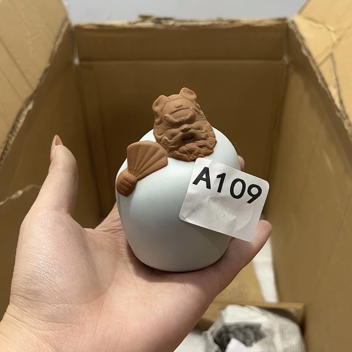 瓷片茶摆件工艺品摆件666