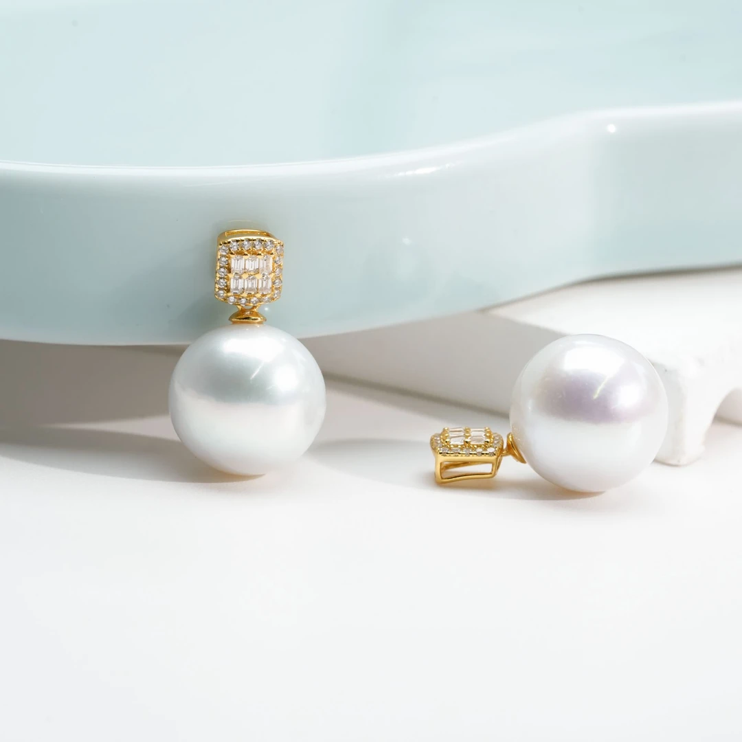 【小北严选】淡水珍珠吊坠约12mm带链【多样性发一件】-BH15X483