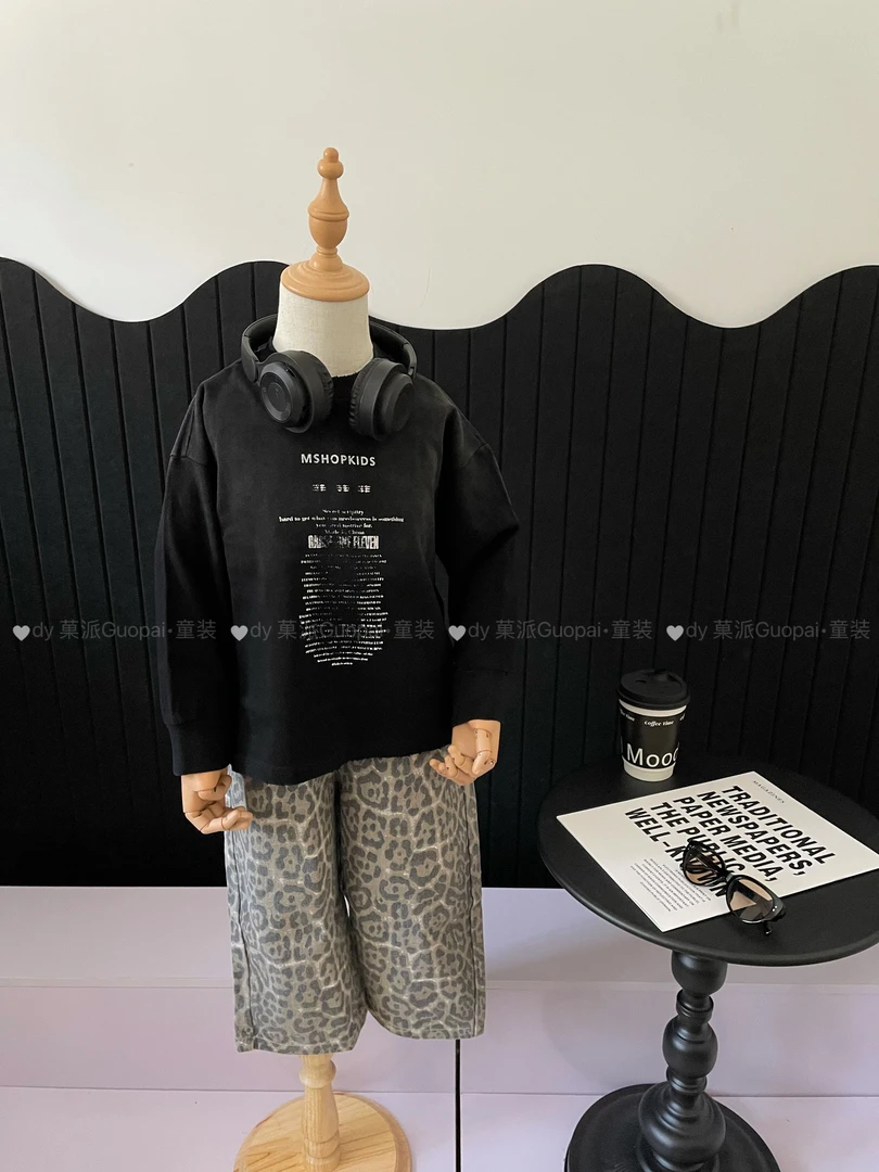 现货GP003秋季新款男女童复古潮牌卫衣 太酷了吧