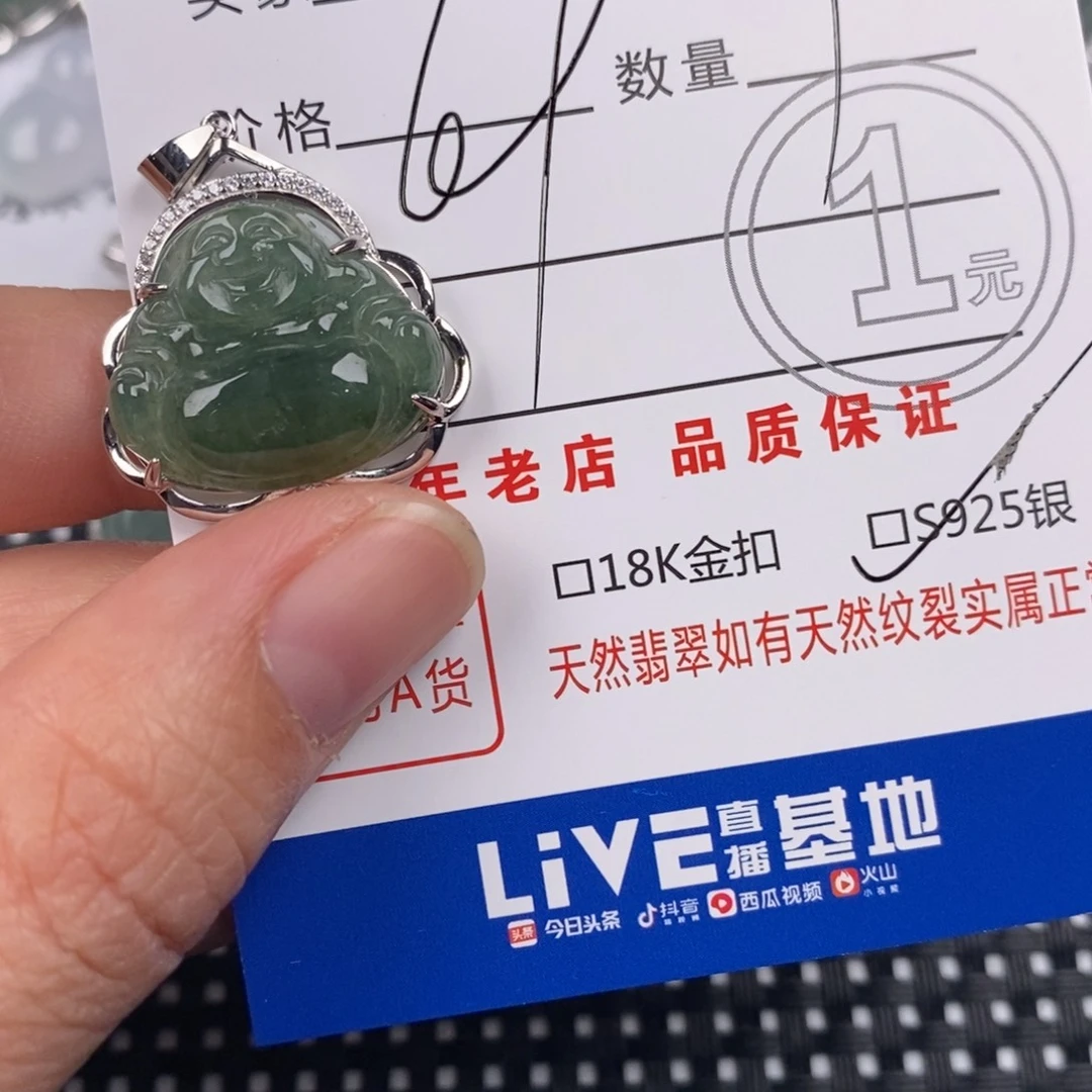 翡翠银S925镶嵌颈饰