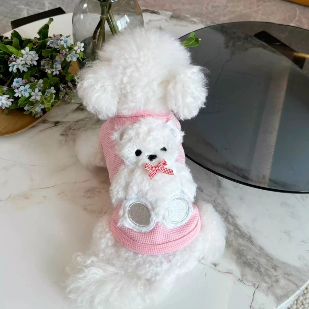 秋冬宠物华夫格两脚衣服可爱保暖比熊泰迪猫咪博美通用布制XL中东