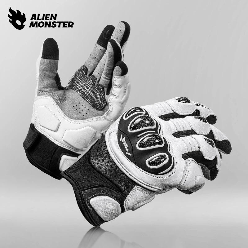 外星怪蚁王骑行手套CE碳纤维防摔男女春秋夏透气机车手套十指触屏
