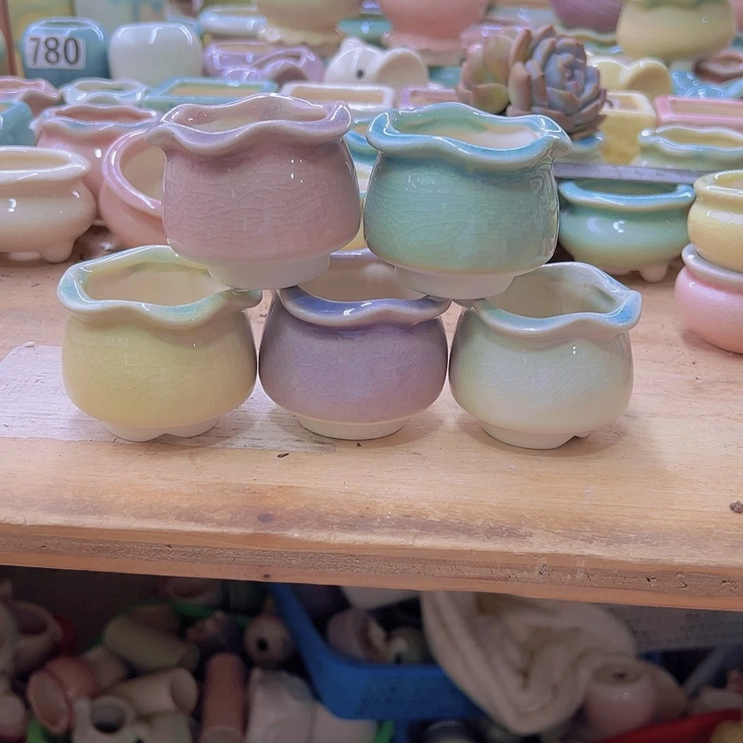 陶瓷花盆当场满12包邮