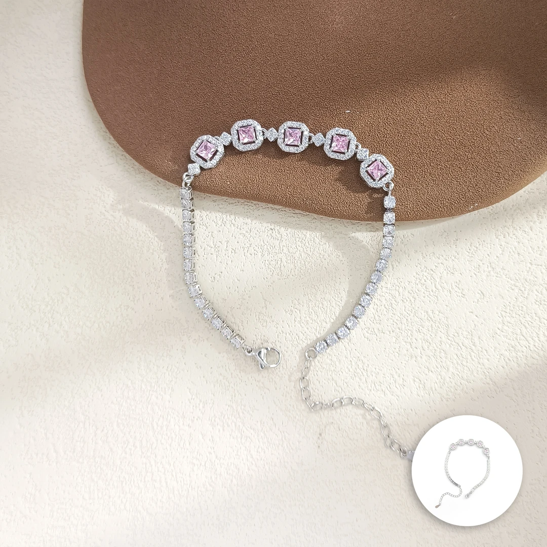 铜合金合成锆石手链 WHLM-006694【绯华织链】手链轻奢时尚精致简约