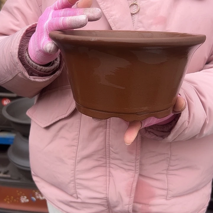 朱泥碗盆大一个花盆花盆花盆