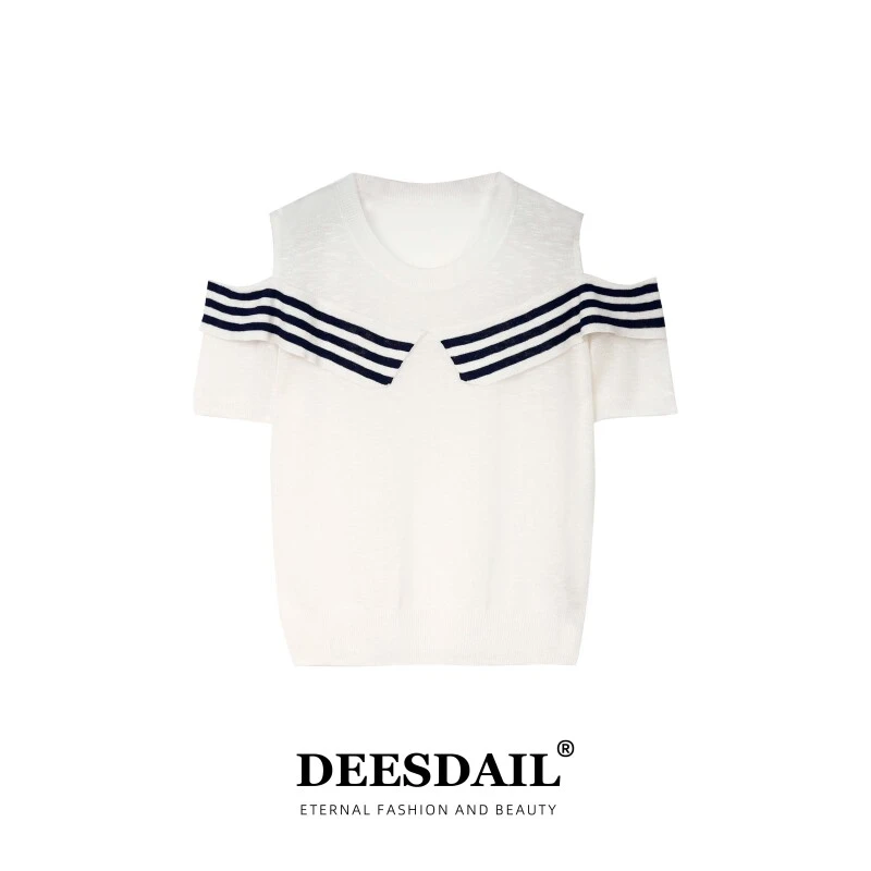 【302】DEESDAIL露肩短袖上衣Y197