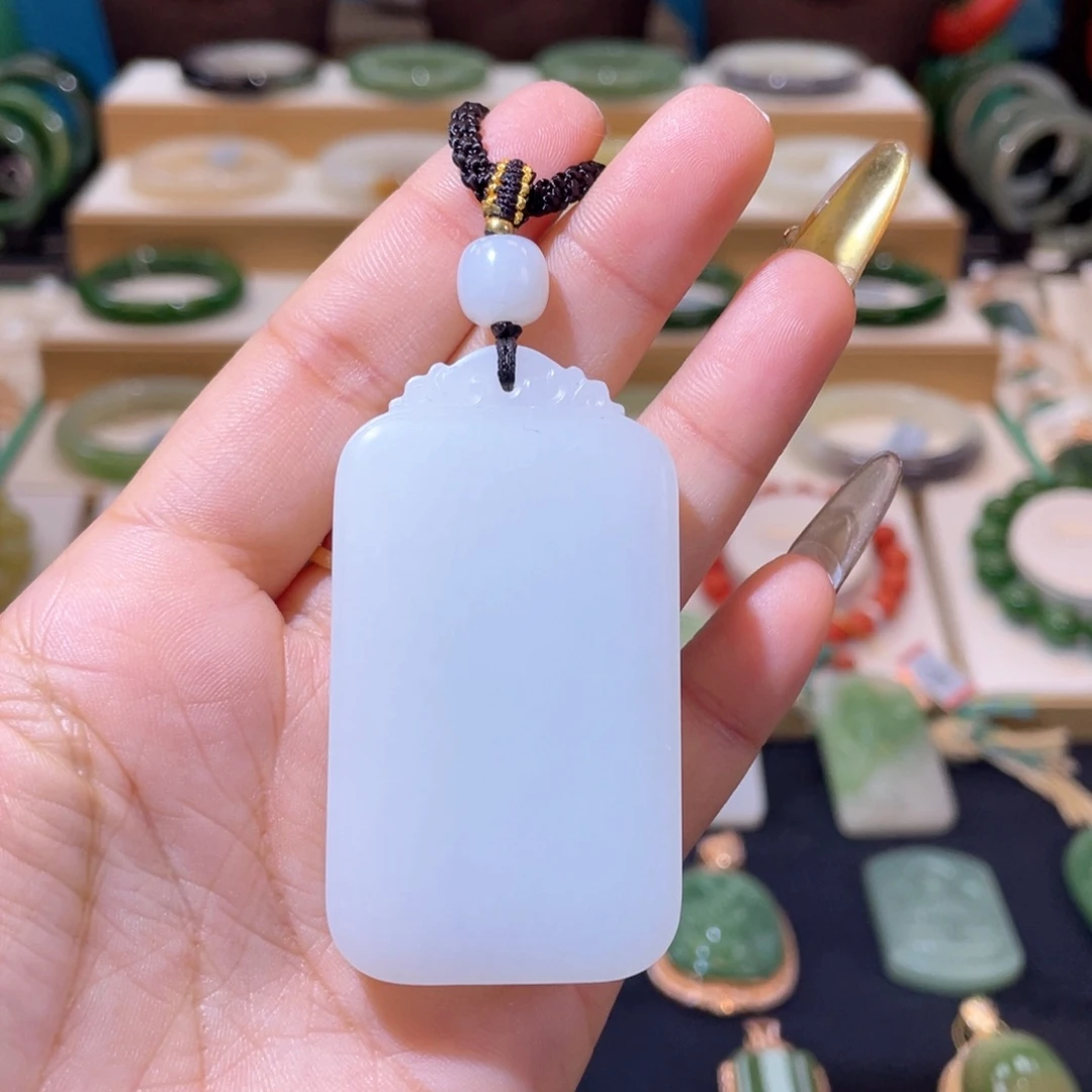 和田玉收藏级山流水无事牌未镶嵌