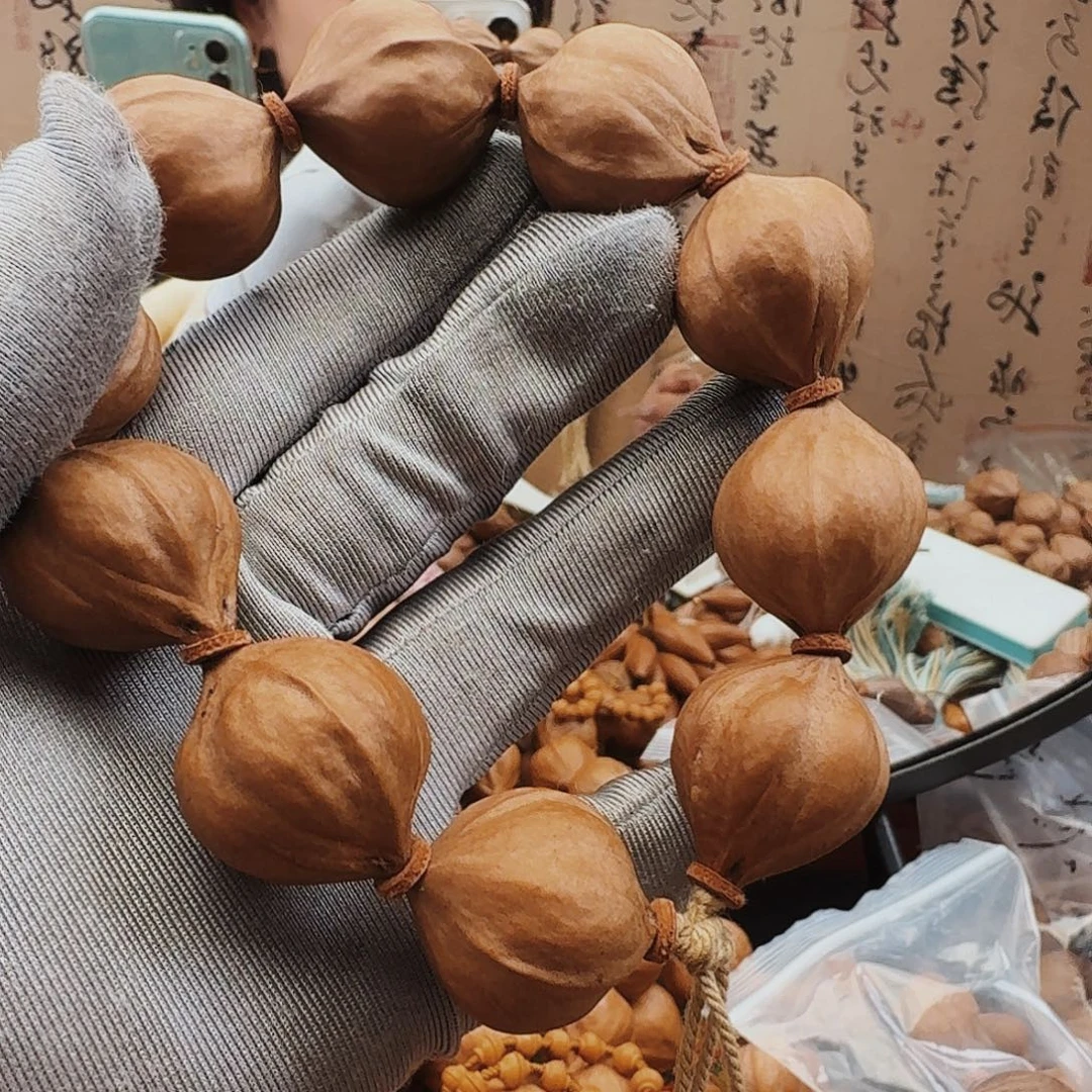 裸***月橄榄核手串水晶核