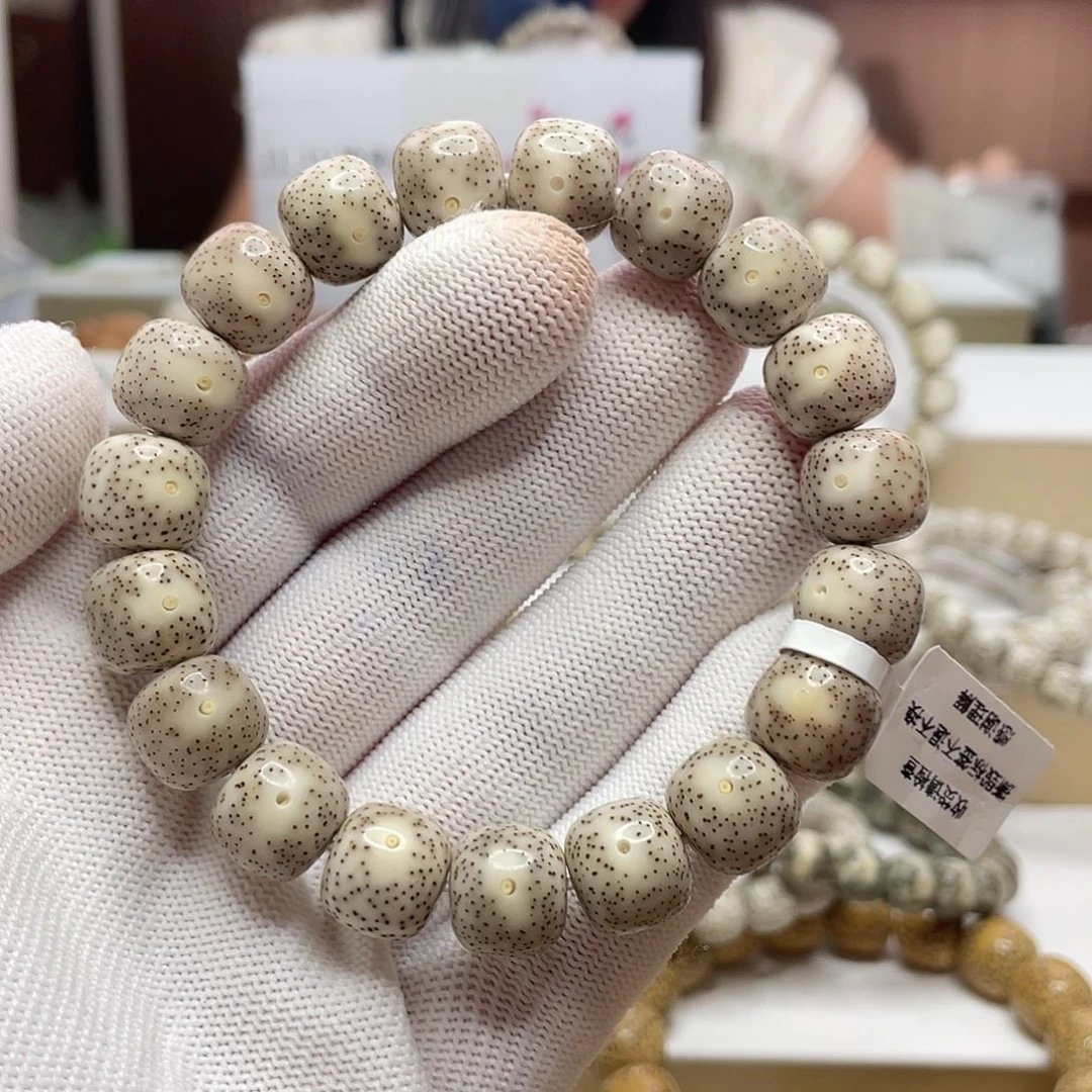 星月菩提吊坠石玉同枝细星奶奶灰单圈