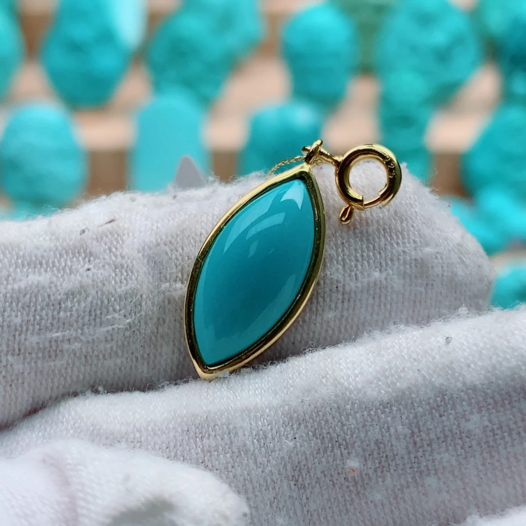 绿松石银S925镶嵌配饰